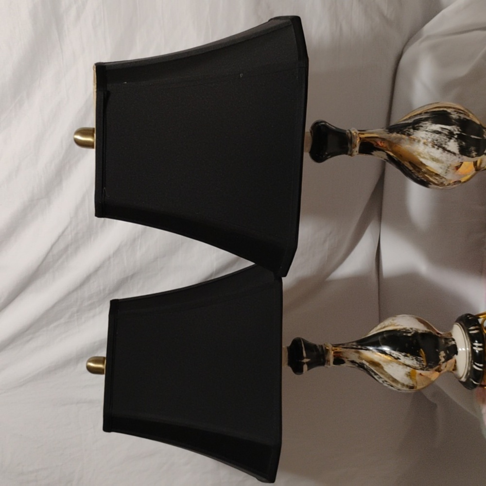 RARE! Antique/Vintage Pair Of Mid Century Modern Matching Lamps Great Condition - Picture 14 of 16